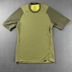 Patagonia Shirt Men's S Green Capilene 2 Lightweight Cirtron Short Sleeve Hiking